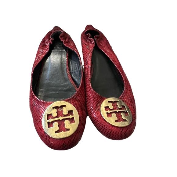 Tory Burch Red Flats Ballet Shoes Women’s 8.5 - Picture 1 of 7